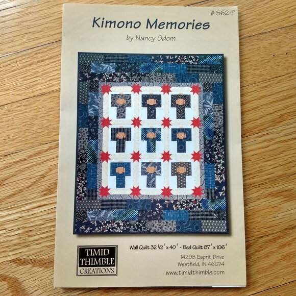 Kimono Memories Quilting Pattern: Wall or Bed Quilt - Nancy Odom - Picture 1 of 6